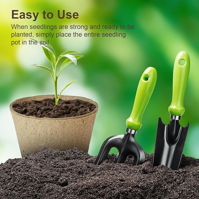 26 Pcs Peat Pots, Biodegradable Pots for Seedlings with Drain Holes, Garden Plant Nursery Pots for Plants, Vegetables,Fruits and Herb (26)