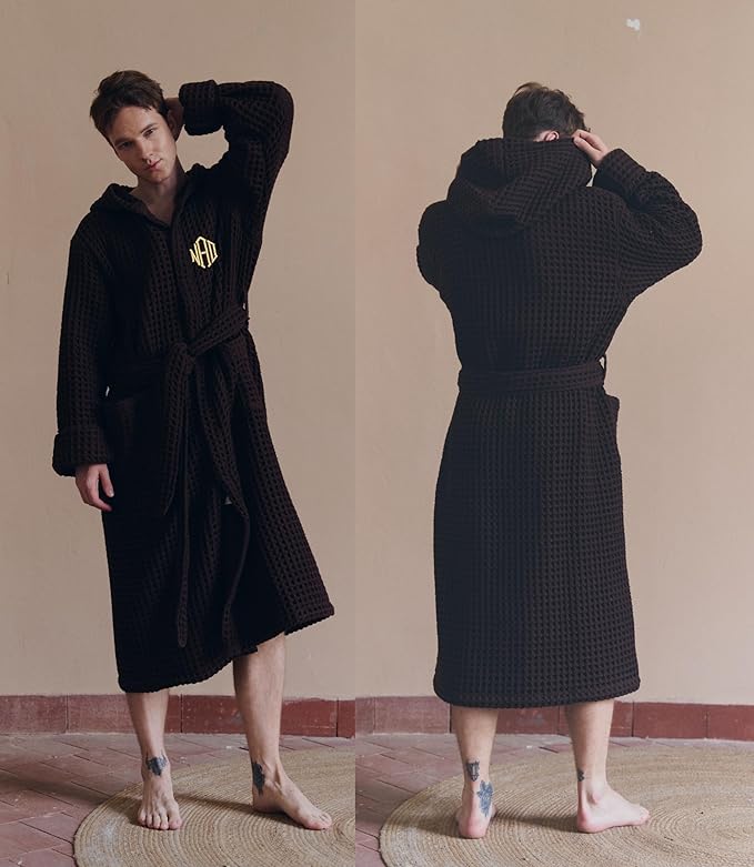 Luxury Organic Japanese Cotton Hotel & Spa Waffle Bathrobe for Men and Women (Hooded/Kimono)