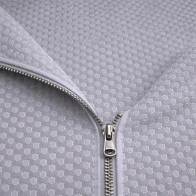 ORGANIC TEXTILES 100% Handmade Organic Shredded Latex Bed Pillow with Heather Grey Removable Cover - (Travel, Pack of 2)