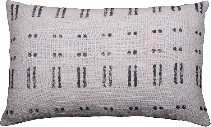 Trade Star Hand Block Print Throw Pillow Cover 100% Cotton Pillow Cover Indian Handwoven Decorative Fall Decor Cushion Cover for Living Room (Ivory (Blossom), 14X22 Inch)