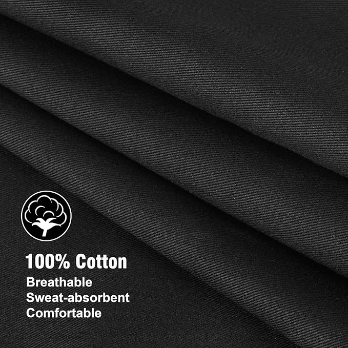 Xornis 2 Pack Bib Aprons with 2 Pockets Kitchen Apron Cooking Chef Black Cotton