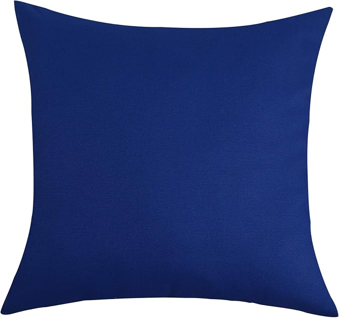 TangDepot Handmade Decorative Solid 100% Cotton Canvas Throw Pillow Covers/Cushion Covers, 45 Colors Available - (16" x16" , Royal Blue, 2 Count (Pack of 1)) | 100% cotton, same-color zip, machine wash & air dry. For living room, bedroom, office, car. ...