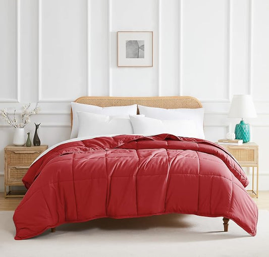 Southshore Fine Living, Inc. Hotel Quality Twin XL Comforter, Down-Alternative Red Comforter Twin Size, Soft and Fluffy Bedding Comforters for Dorm Room, Pet Hair Resistant Bedding, Chili Pepper