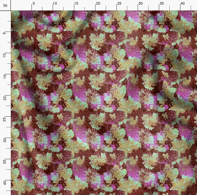 Soimoi Heavyweight Cotton Canvas Fabric Material - 56 Inch Wide, Brown - Floral Print, Ideal for Making Durable Tote Bags, Backpacks, Jackets, Upholstery, Cushions, Outdoor Furniture Covers, 1 Yard