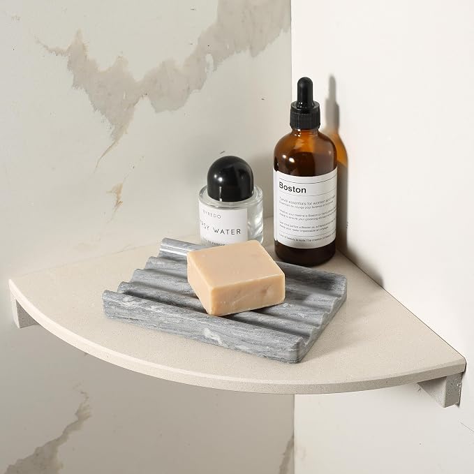Koville Palissandro Blue Marble Soap Dish for Shower, Bar Soap Holder