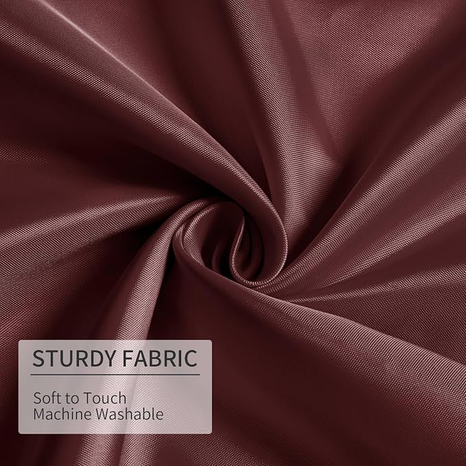 Gibelle Burgundy Red Fabric Shower Curtain or Liner, 72x72 Waterproof Shower Curtain Liner for Bathroom with Metal Grommets, Soft Cloth & Hotel Quality, Machine Washable