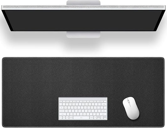 ALOANES Large Gaming Mouse Pad with Non-Slip Rubber Base,Stitched Edge,Desk mat for Laptop,Computer & PC, Wristing Pad for Gamer,Office & Home,Classic Black XXL 15.74''x35.43''x0.12''