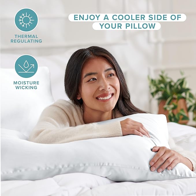 Bare Home 100% Mulberry Silk Pillowcase for Hair and Skin - Ultra Premium 6A Grade 19 Momme Silk Pillow Case - Hidden Zipper - Breathable Cooling Pillow Cover (King 2 Pack, White)