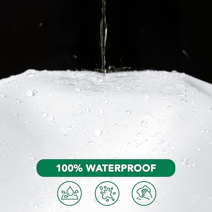 Biscaynebay Fabric Shower Curtain Liner 72x84 Inch-White Waterproof Extra Long Bathroom Curtains-Hotel Quality Soft Soild Polyester Shower Liners Machine Washable