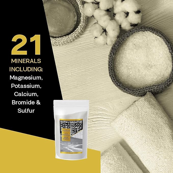 Aromasong 100% Pure Dead Sea Salt Duo: Unscented 19 LB with Lavender 5 Lb Dead Sea Salt for Relaxation