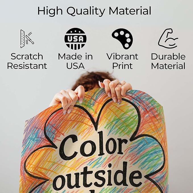 InkFlow Posters Hand-Drawn Positive Message Poster - Colorful Graphic Typography - Modern Wall Decor for Living Room or Office - 11x14 Unframed Canvas Print