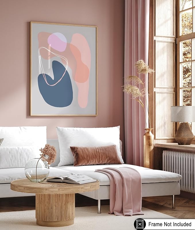 Monem Art Abstract Organic Shapes Print - Minimal Scandinavian Line Art Poster - Wall Decor for Living Room, Bedroom or Office - 18x24 Unframed Wall Art by Mareike Bohmer