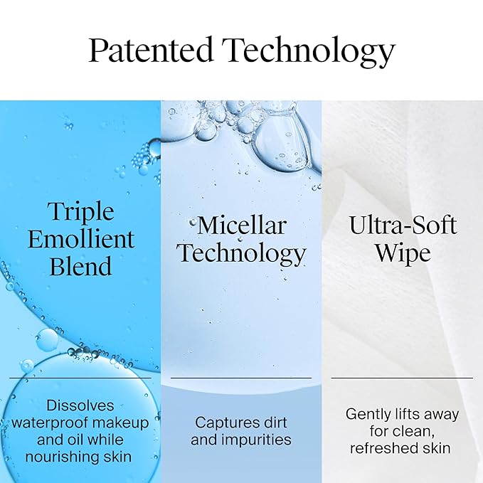 Neutrogena Makeup Remover Wipes, Daily Ultra-Soft Micellar Cleansing Wipes Gently Re-move Oil & Makeup with No Heavy Residue, formulated without alcohol & Made with Plant-Based Cloth, 25 Ct with Case