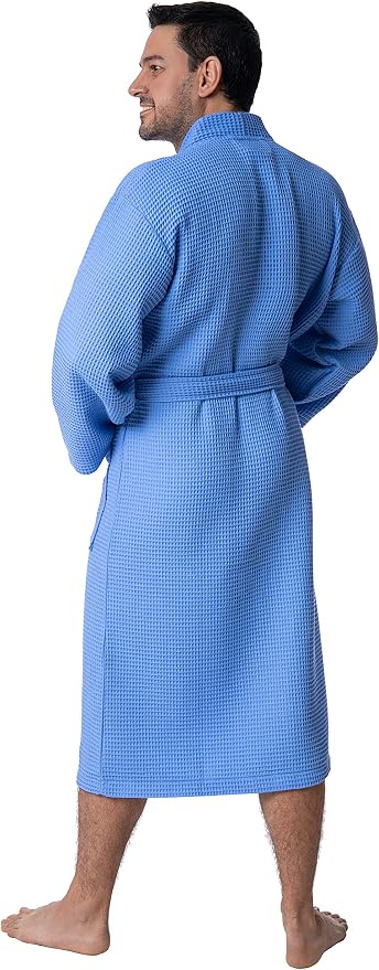 BAGNO MILANO Mens Robes, Waffle Robes For Men, Turkish Cotton Mens Bathrobes