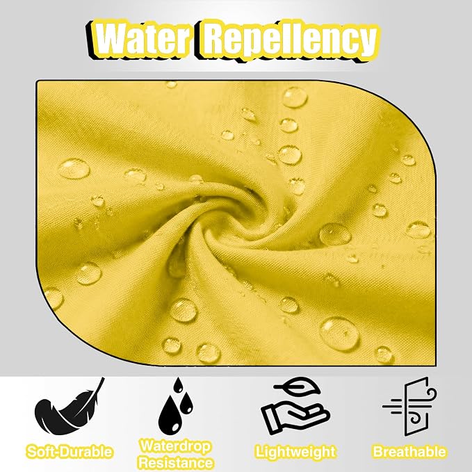 TOSHE Kitchen Apron Waterdrop Resistant Cotton Apron with adjustable Aprons for Women with Pockets 10 Color option Cooking Yellow Apron (Yellow)