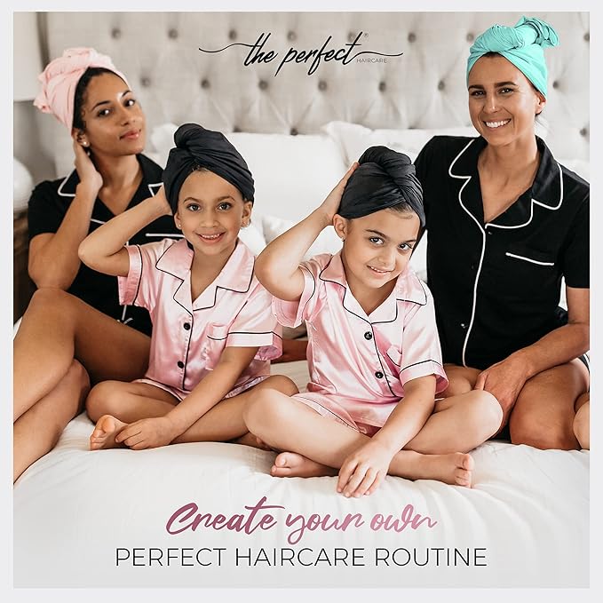 Microfiber Hair Towel Wrap for Women – Large Fast Drying Hair Towel with Patented Clip – Anti-Frizz, Super Absorbent, Silky Smooth Microfiber – Plopping Hair Wrap for Curly, Wavy & Straight Hair