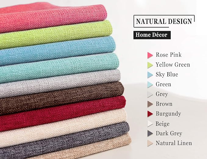 Stellhome Pack of 2 Fall Burlap Throw Pillow Covers Farmhouse Linen Cushion Covers Pillowcase, Home Decor Decorations for Sofa Couch Bed Chair 22x22 Inch/55x55 cm, Brown