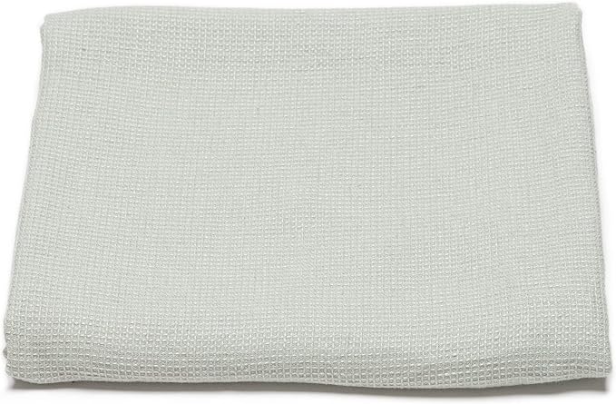 LinenMe Linen Waffle Bath Towel Sea Foam, 39 x 63