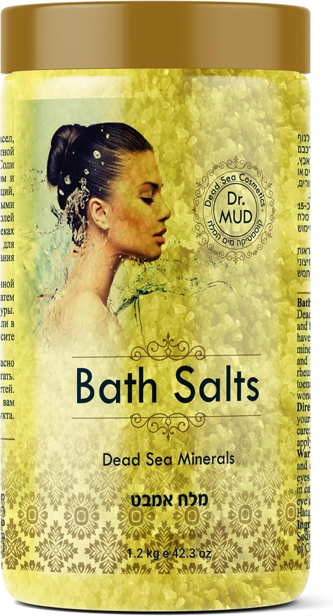 Natural Dead Sea Salt 100% Mineral-Rich Bath Soak, More Minerals Than Epsom Salt, Deep Relaxation, Detox, Exfoliates & Softens Skin, Helps Psoriasis, Eczema