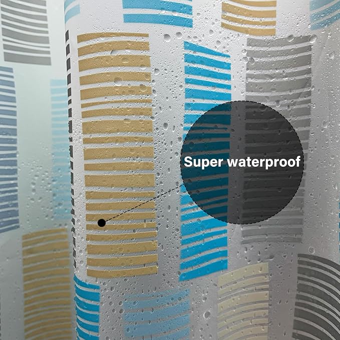 Plastic Shower Liner - Premium EVA 6G Thickened Shower Curtain Liner with Rustproof Grommets and 3 Weighted Magnets, Waterproof Shower Curtain for Bathroom(Gradient Blue)