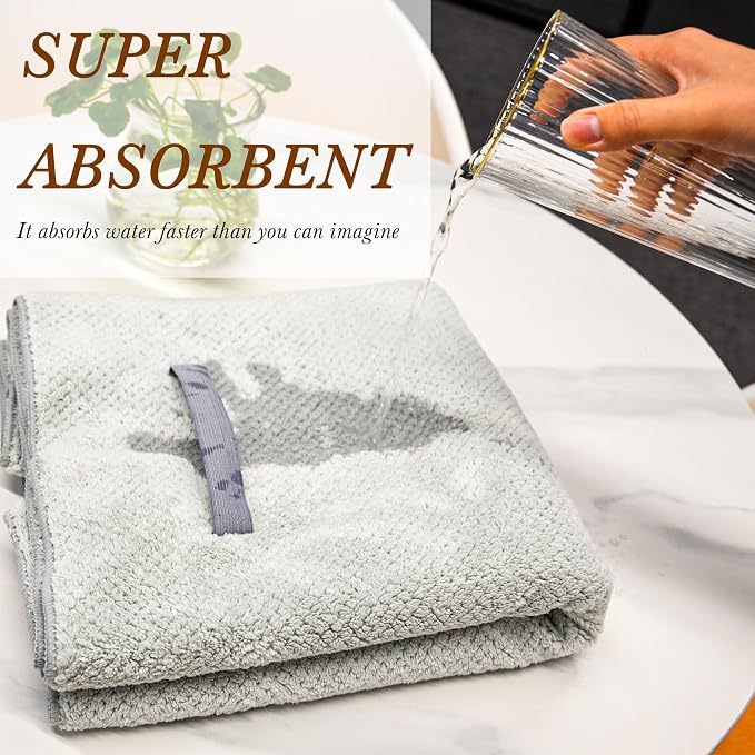 Simnice Extra Large Microfiber Hair Towel Wrap,Hair Towel Wrap with Elastic Strap,Ultra Soft, Super Absorbent,Multipurpose Bath Towel Alternative Hair Types