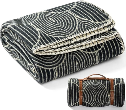 Molithe 100% Wool Blanket, 62" x 86", Warm, Thick, Washable, Military Wool Blanket, Great for Camping, Outdoors, Sporting Events, Survival Kits Scale