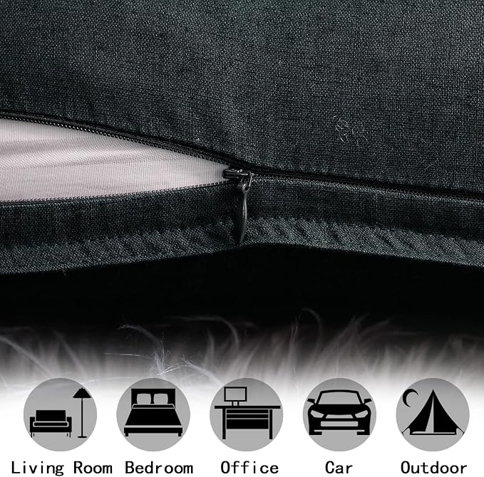 Jeanerlor Set of 2 20"x20" Pillowcase Cousion Cover Decor Cotton Linen with Unique Design to Embellish Balcony/Reception,(50 x 50cm), Dark Green