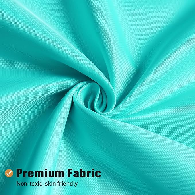 MitoVilla Teal Blue Fabric Shower Curtain Liner, Turquoise Shower Curtain or Liner for Modern Bathroom Decor, Waterproof Cloth & Hotel Quality, 72" W x 72" H