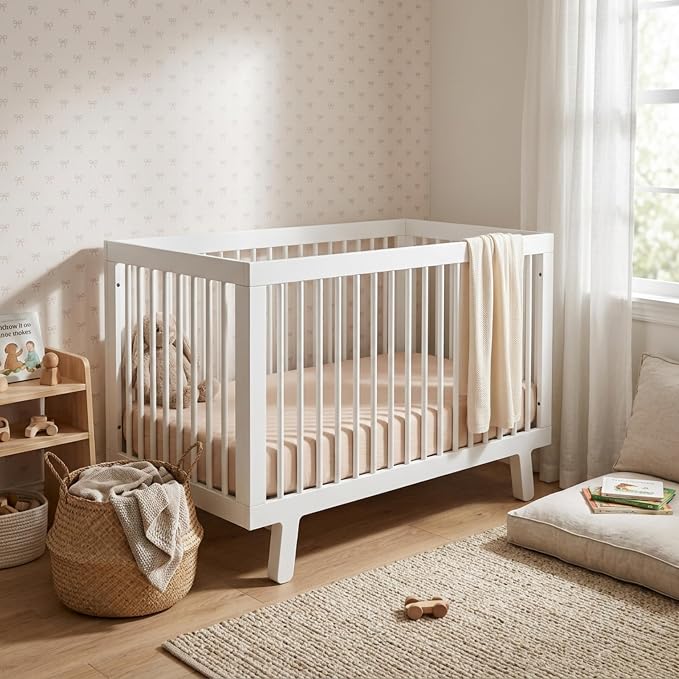 Makemake Organics GOTS Certified Organic Cotton Fitted Crib Sheet Soft Breathable (28"x52", Taupe)