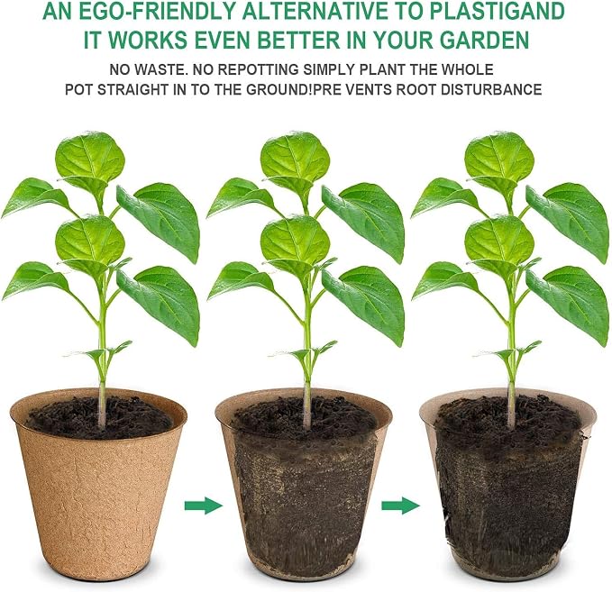Biodegradable Peat Pots Set (60 Pots)