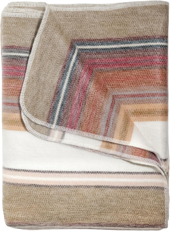 Alpaca Wool Throw Blanket | Warm, Ultra-Soft, 85" x 65" | Breathable, Non-Itchy Blanket-Throw | Hypoallergenic and Beautiful Fabric (Tropical Beige)