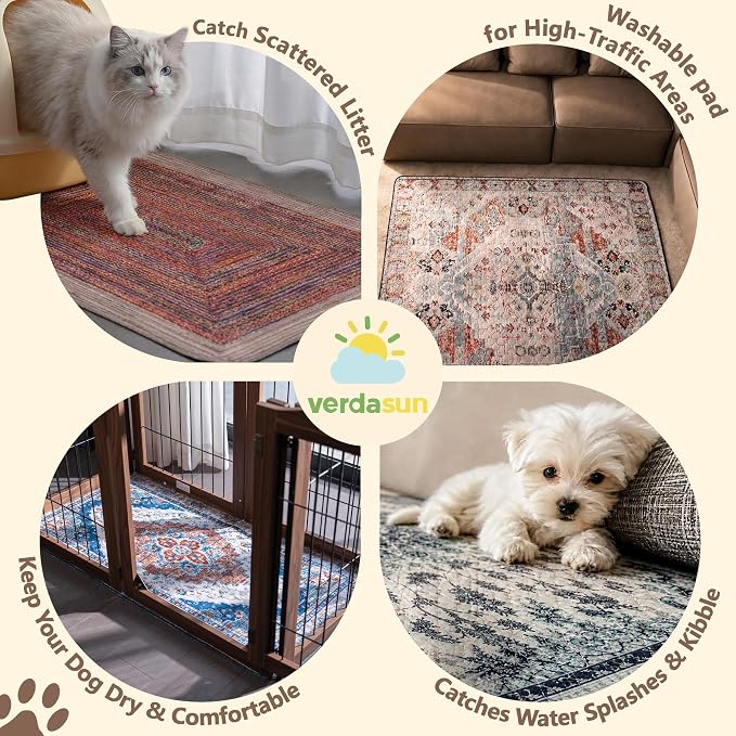 Washable Pee Pads for Dogs, Reusable Puppy Potty Training Pads, Ultra-Absorbent Thick Waterproof Leak-Proof Non-Slip Pads & Mat for Crate, Playpen, Floor, Whelping & Housebreaking , 2 Pack 24"x36"