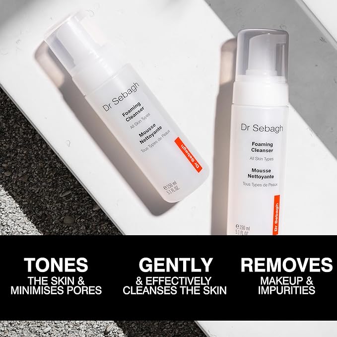 Dr Sebagh 2-in-1 Toner & Cleanser (5.1 fl oz) - Gentle Face Wash - Deep Pore Cleanser & Makeup Remover - Foam Cleanser for Oily Skin - Award-Winning