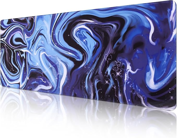 ALOANES Waterproof Mouse Pad with Durable Stitched Edge, Large Gaming Keyboard Pad, Non-Slip Rubber Base, Extended Desk pad for Gamer, Office & Home, Fluid Mousepad 31.5"x 11.8"x 0.12"