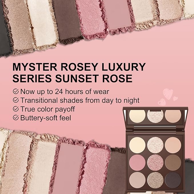 Neutral Eyeshadow Palette, Nude Eyeshadow Palette, Matte Eye Shadow Makeup Palette with Mirror, Long-Lasting Wear, Vegan, Cruelty-Free - 0.5oz