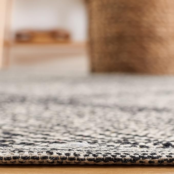 SAFAVIEH Montauk Collection Runner Rug - 2'3" x 17' Runner, Black, Handmade Cotton, Trellis Design, Ideal for The Living Room, Bedroom, Dining Room (MTK821D-217)