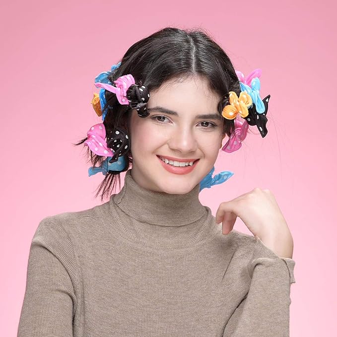 Aimin Hair Heatless Curlers, Soft Hair Curlers To Sleep In, Overnight Heatless Curls For Long Hair, No Heat Foam Curlers, Satin Sponge Rollers For Hair (40 pcs, dark colour) …