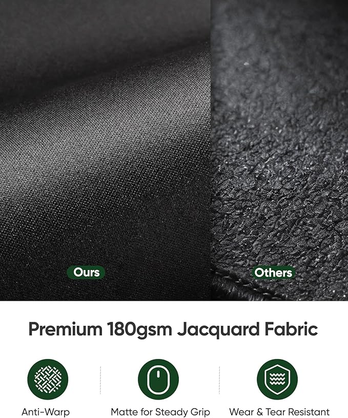ALOANES Large Gaming Mouse Pad with Non-Slip Rubber Base,Stitched Edge,Desk mat for Laptop,Computer & PC, Wristing Pad for Gamer,Office & Home,Classic Black XXL 15.74''x35.43''x0.12''