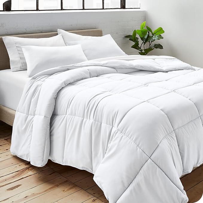 Bare Home Duvet Insert Comforter - King/California King - Goose Down Alternative - Ultra-Soft - Premium 1800 Series - All Season Warmth - Bedding Comforter (King/Cal King, White)