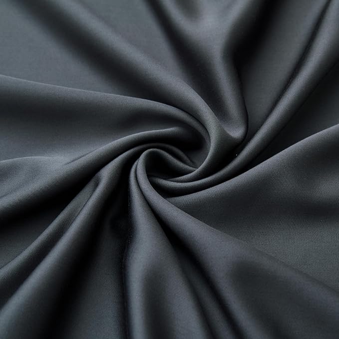 Luxury Bamboo Market | King Envelope Pillowcase Set | 100% Viscose Made from Bamboo | Organically Grown | Ultra Soft | Cooling | 2pcs [Charcoal Grey]
