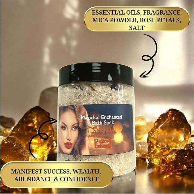 Success Bath Salts – Dead Sea Salt Bath Soak for Confidence, Motivation, Spiritual Cleansing & Ritual Use 12oz