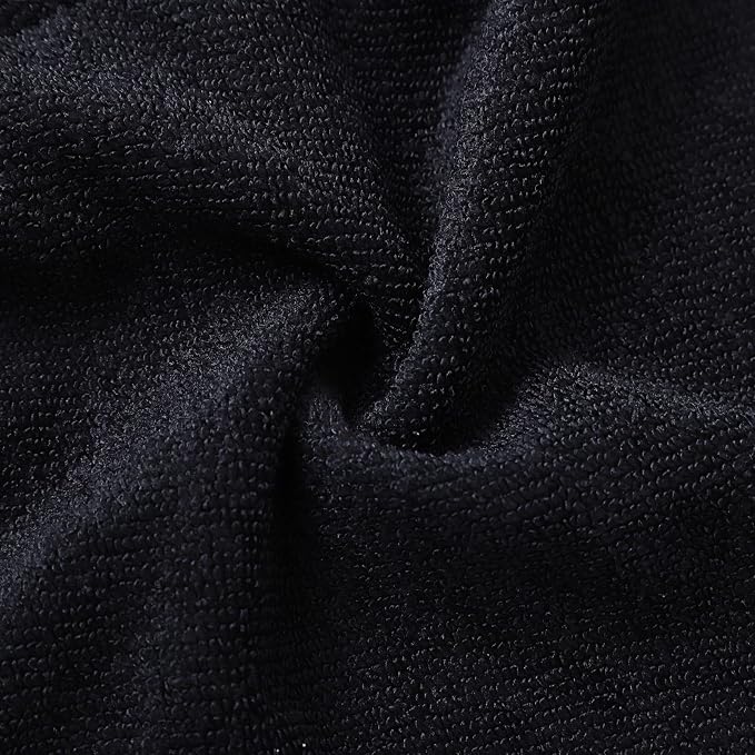 3Pack Microfiber Hair Towels, Wrap for Women(Drying Towel, Turban), Curly Hair - 10Wx28L, Black