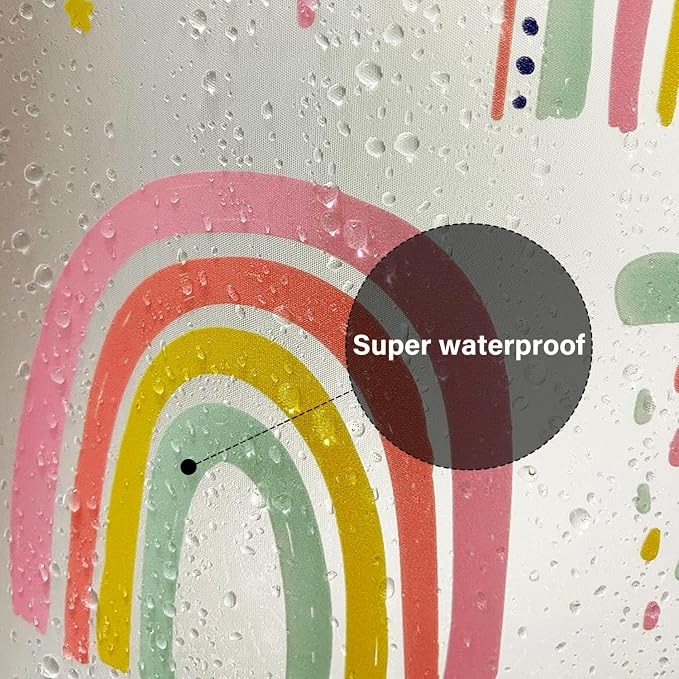 Plastic Shower Liner - Premium EVA 6G Shower Curtain Liner with Rustproof Grommets and 3 Weighted Magnets, Waterproof Shower Curtains for Bathroom (Rainbow, 72" x 78")