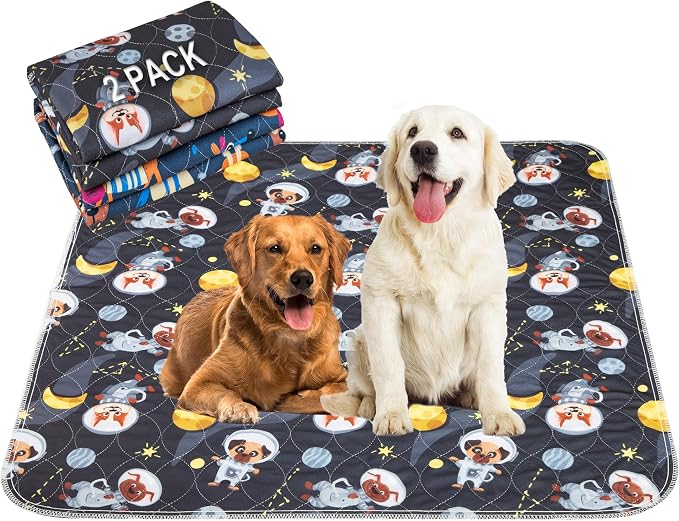 Paw Legend Washable Reusable Dog Pee Pads Super Absorbent (2 Pack) - Washable Reusable Puppy Training Pads | Quality Travel Pee Pads for Dogs | Absorbent and Odor Controlling