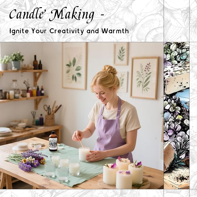 HIQILI Lilac Fragrance Oil for Women Perfume Making - 5.07 Fl Oz | DIY Candle & Soap, Long-Lasting, Soft Floral Scents for Essential Oils Diffuser, Pet Safe, Graduated Dropper Included