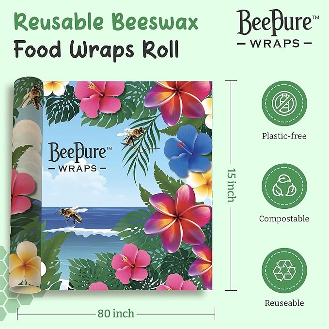 Reusable Beeswax Food Wrap Roll – Bees in Paradise