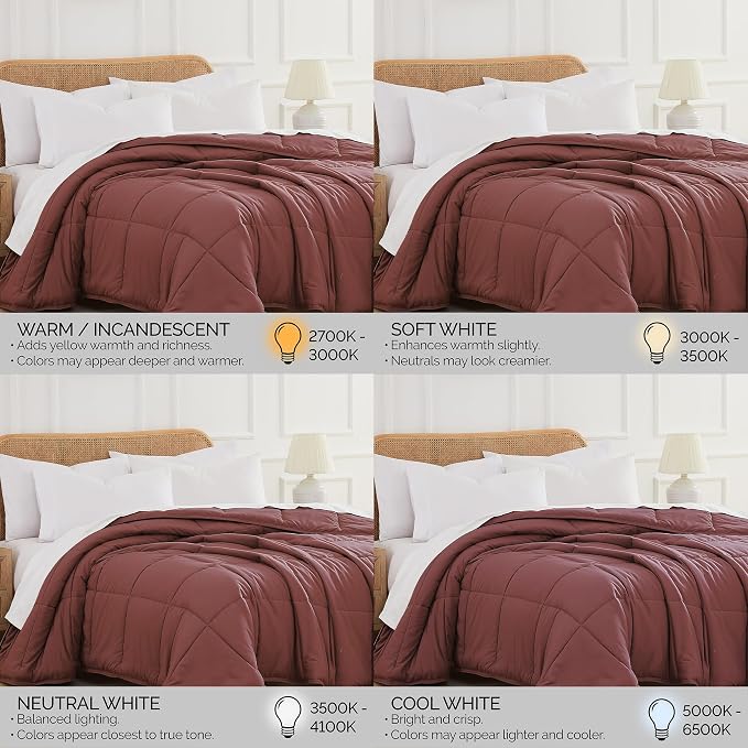 Southshore Fine Living, Inc. Twin XL Comforter / Duvet Insert, Down-Alternative Marsala Red Comforter Twin Size, Soft and Fluffy Comforters, Machine Washable, Pet Hair Resistant Bedding, Marsala