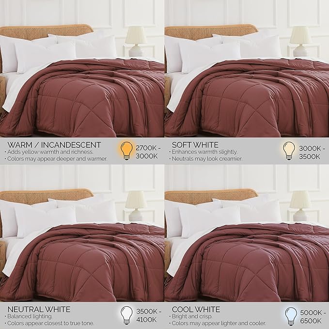 Southshore Fine Living, Inc. Queen Comforter, Full Size Comforters, Fluffy Down Alternative Marsala Bedding Comforter, Queen Size/Full, Pet Hair Resistant Bedding, Wrinkle-Free, Marsala