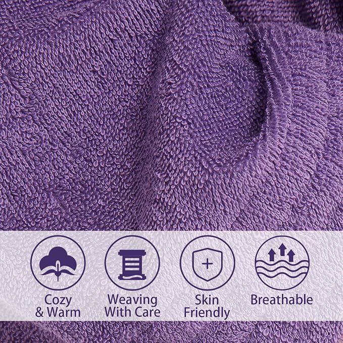 Marquess All-Cotton Bathrobe Thick Plush Cloth Housecoat Terry Toweling, Sweat Steaming Clothes Comfortable & Warm