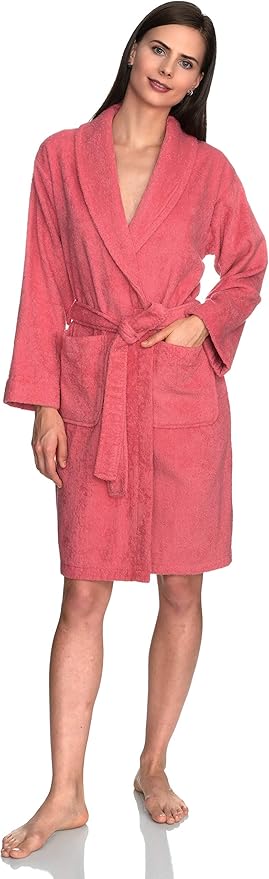 TowelSelections Women’s Robe, 100% Cotton Short Terry Shawl Bathrobe